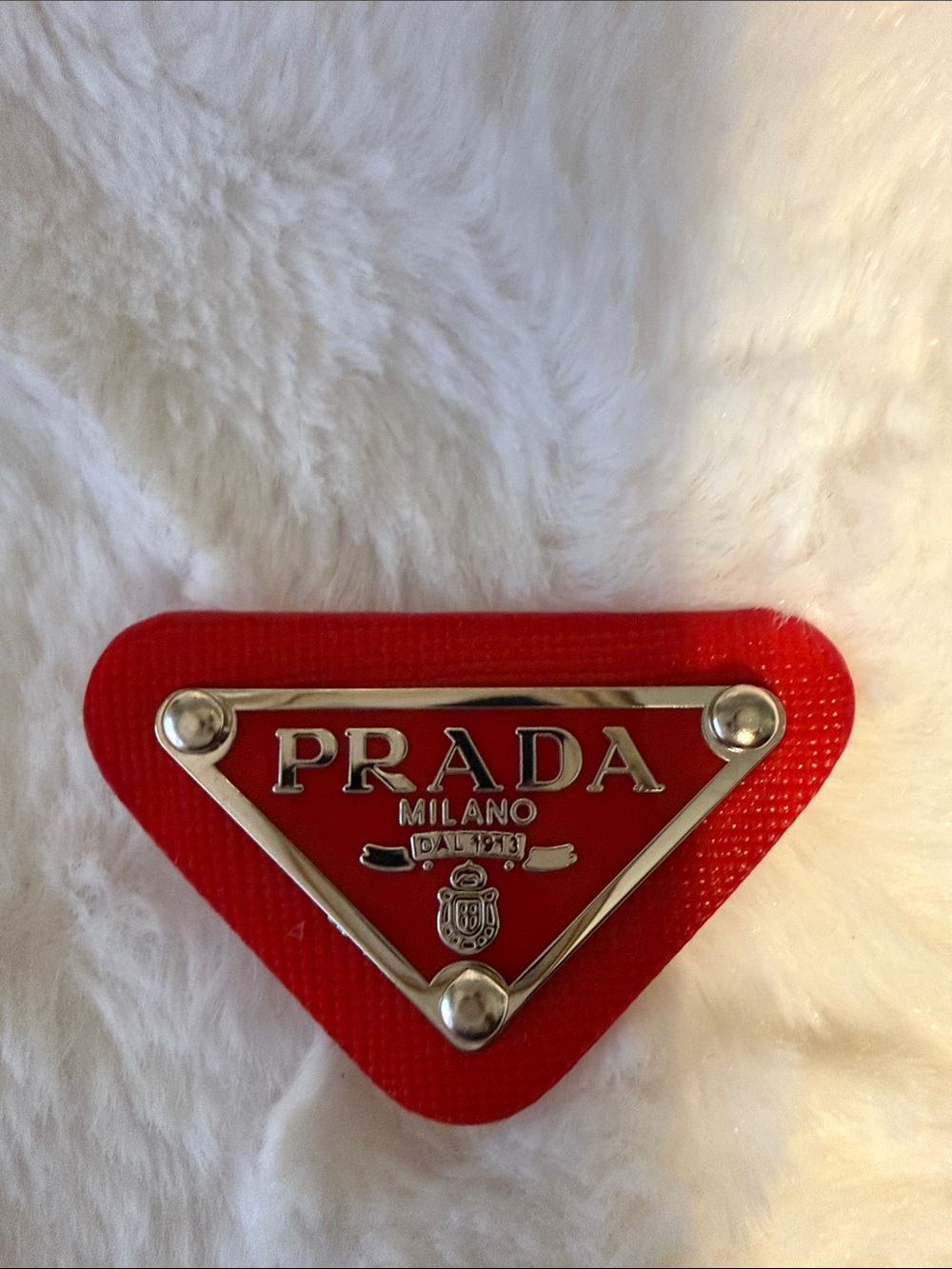 Red Triangle Logo Charm
